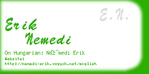 erik nemedi business card